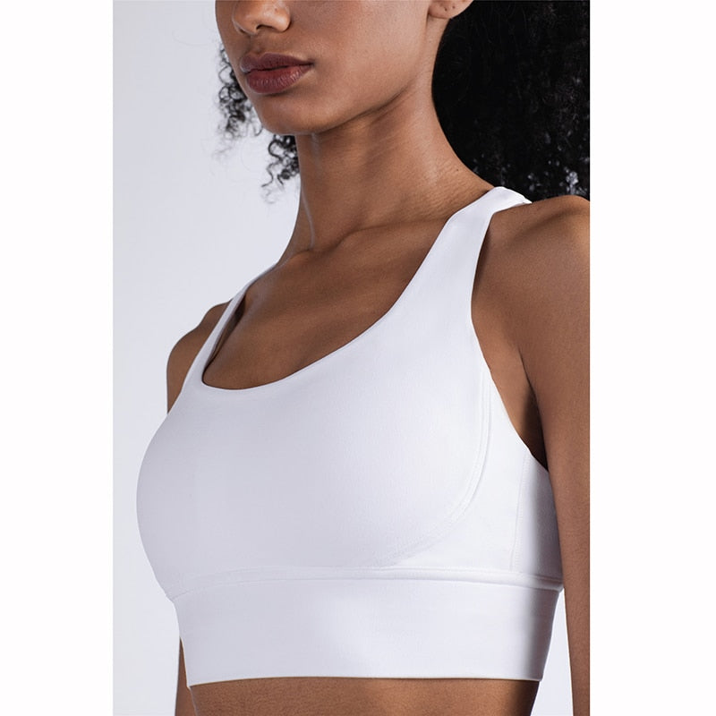 Vnazvnasi 2020 New Fabric Nylon Breathable Women Yoga Tops Bra Solid Color And Sexy Sports Wear Outdoor Exercise Clothes