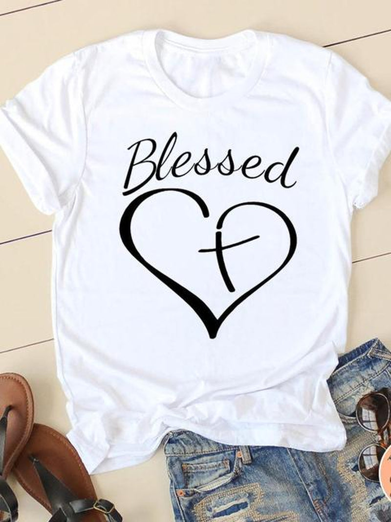Clothing Summer Letter Printing 2022 Short Sleeve Ladies Casual Women Fashion Graphic Tee T-Shirts Female T Shirt Clothes