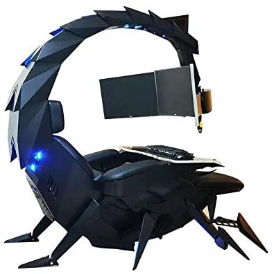 Scorpion Integrated Cockpit Gaming Chair with Adjustable Hanging Monitor