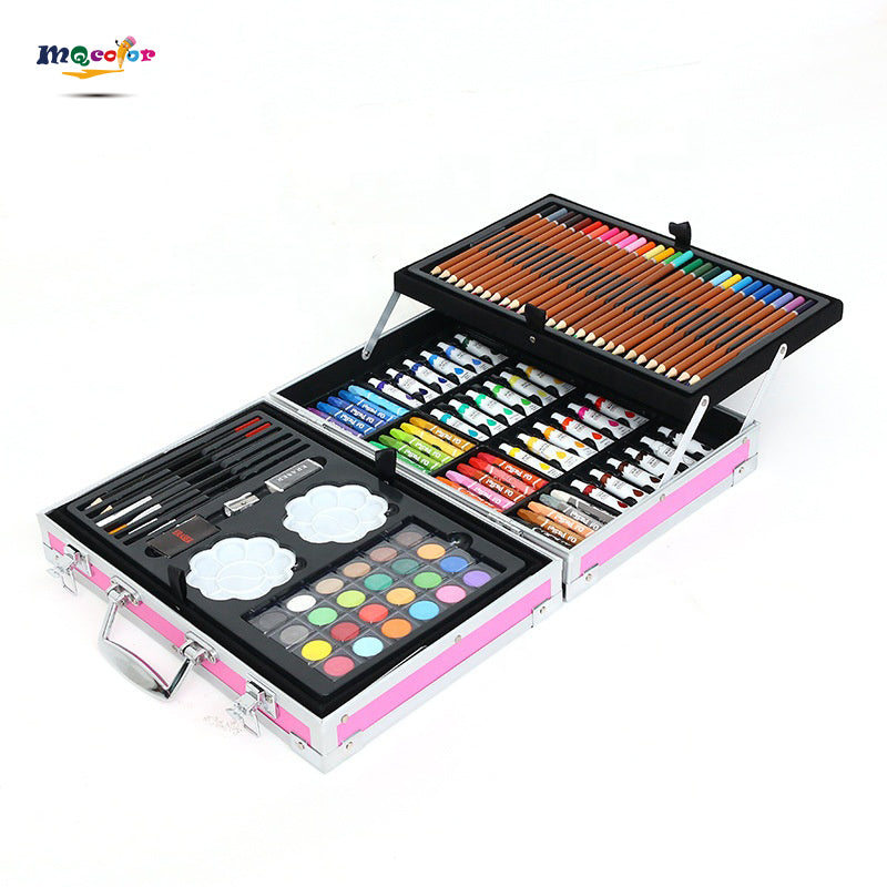 145 Pcs Kids Color Paint Drawing Box Kits Art Set for Children