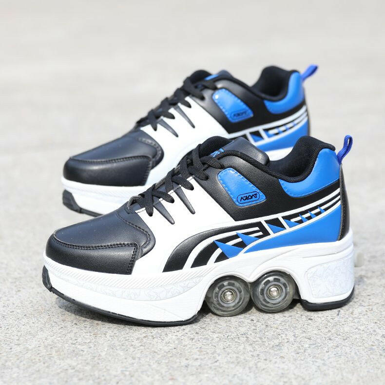 Roller Sneakers Men Wheels Roller Women Shoes Deformation Roller Shoes For Children Agloat