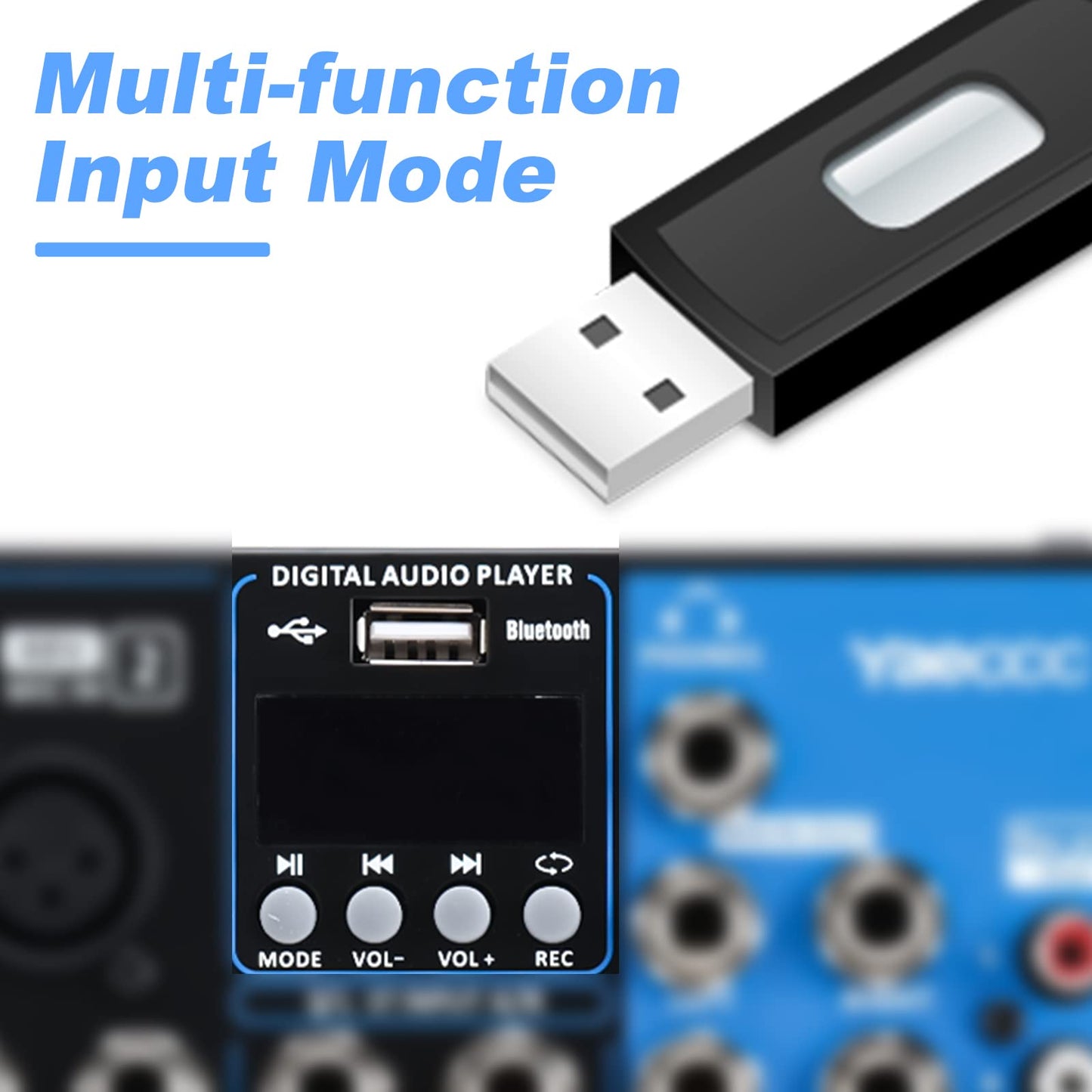 4 Channel Live Studio Stereo Audio Mixer Sound Mixing Mixer Console with USB Interface