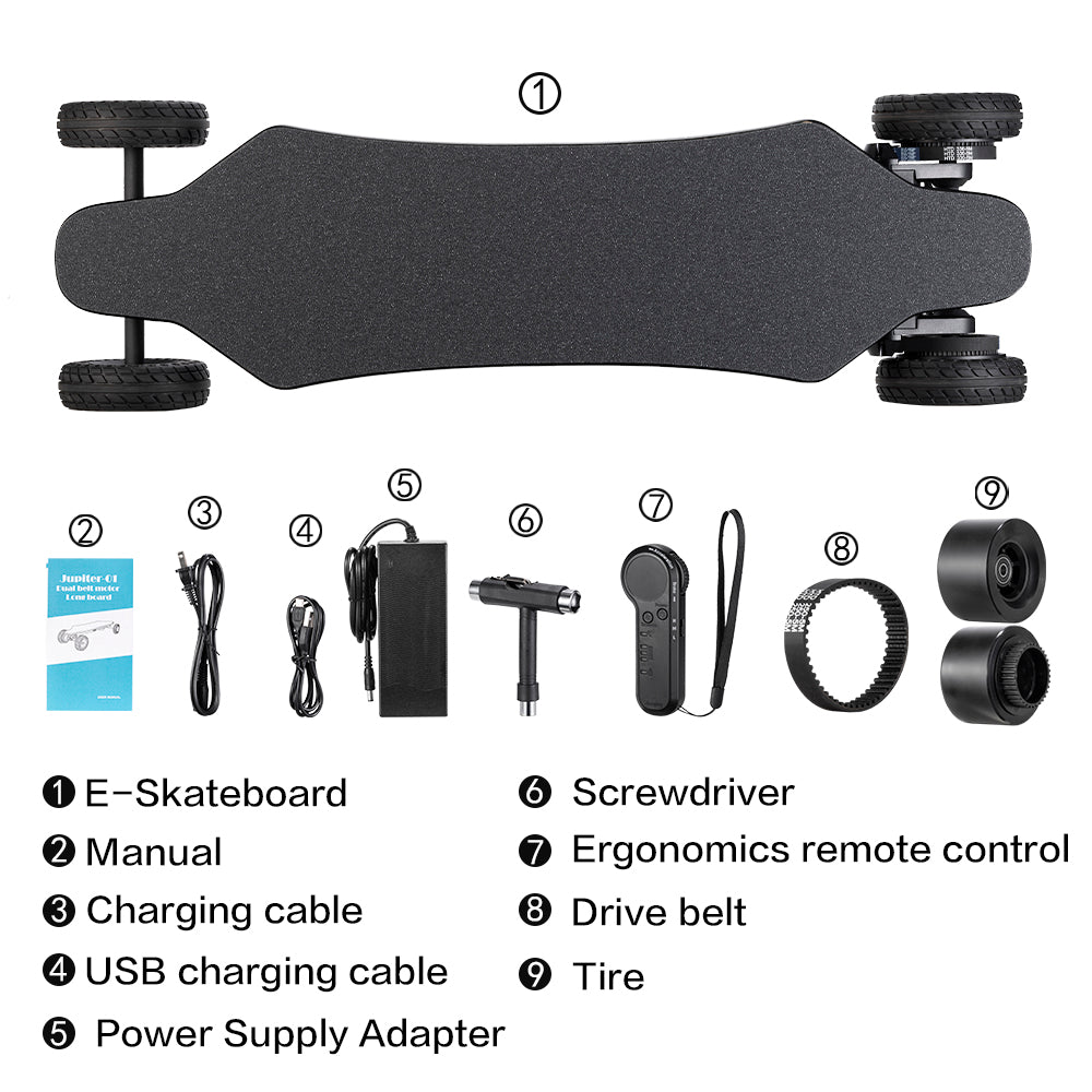 Off-Road Rides Motor Hot Selling Electric Skateboard Remote Control