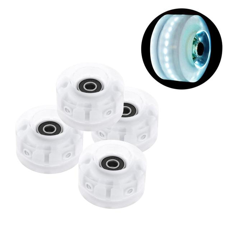 4Pack Quad Roller Skate Wheels Light up Bearings for Double Row Skating Grip Bearings Parts Free Rollerskate
