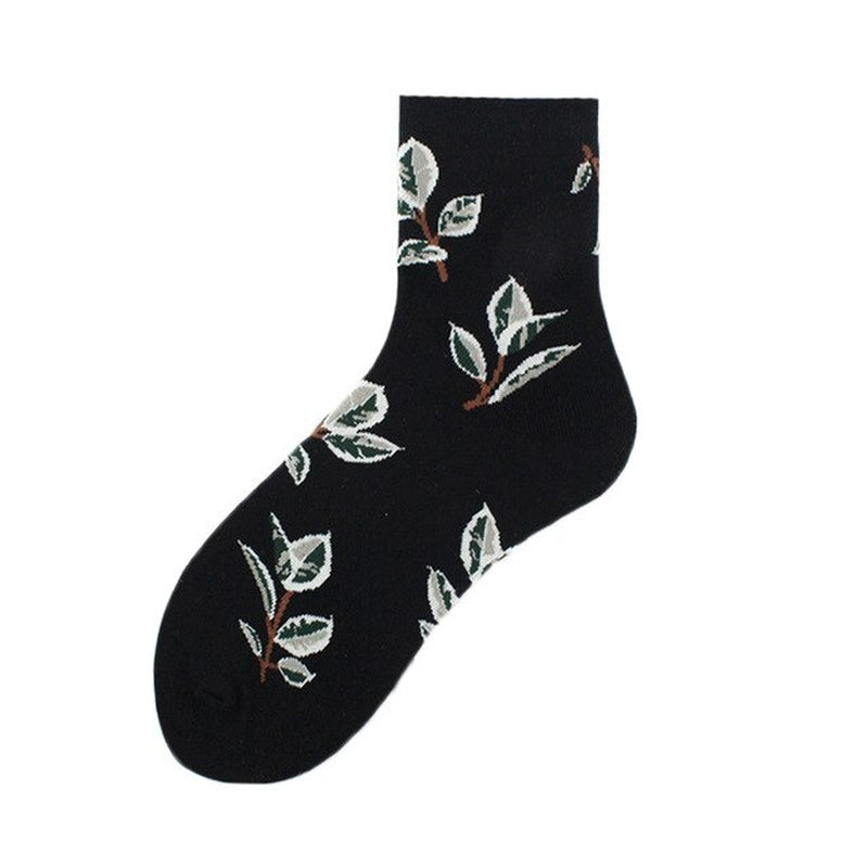 Plant Wind Dandelion Sunflower Flower Cotton Socks Creative Rose Skate Casual Women Streetwear Funny Kawaii Short Happy Socks
