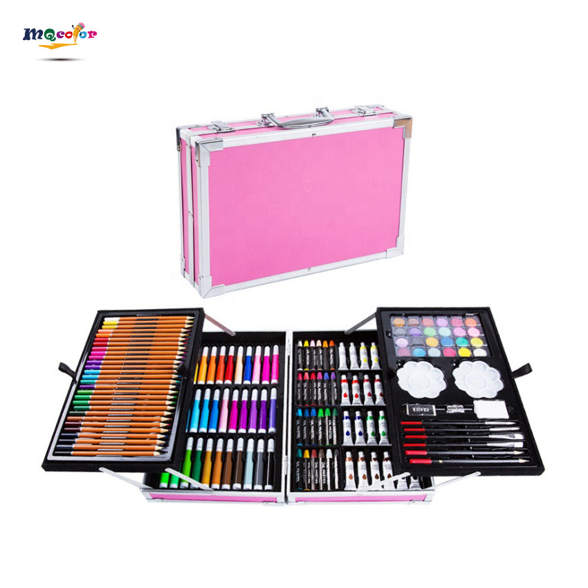 145 Pcs Kids Color Paint Drawing Box Kits Art Set for Children