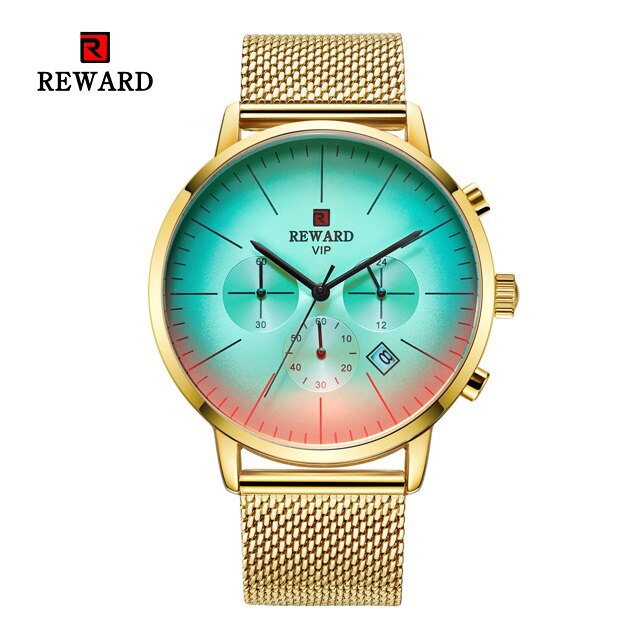 Color Bright Glass Watch Men Top Luxury Brand Chronograph