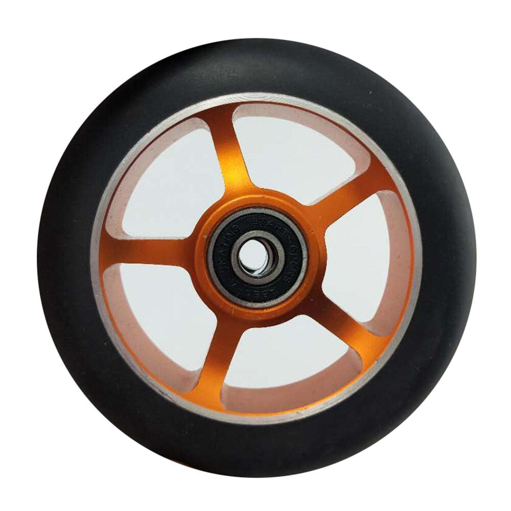100Mm Scooter Wheels Skateboard Wheelchair Wheel Aluminium Alloy Steel Hub 2 Pieces 88A High Elasticity Precision Speed Skating