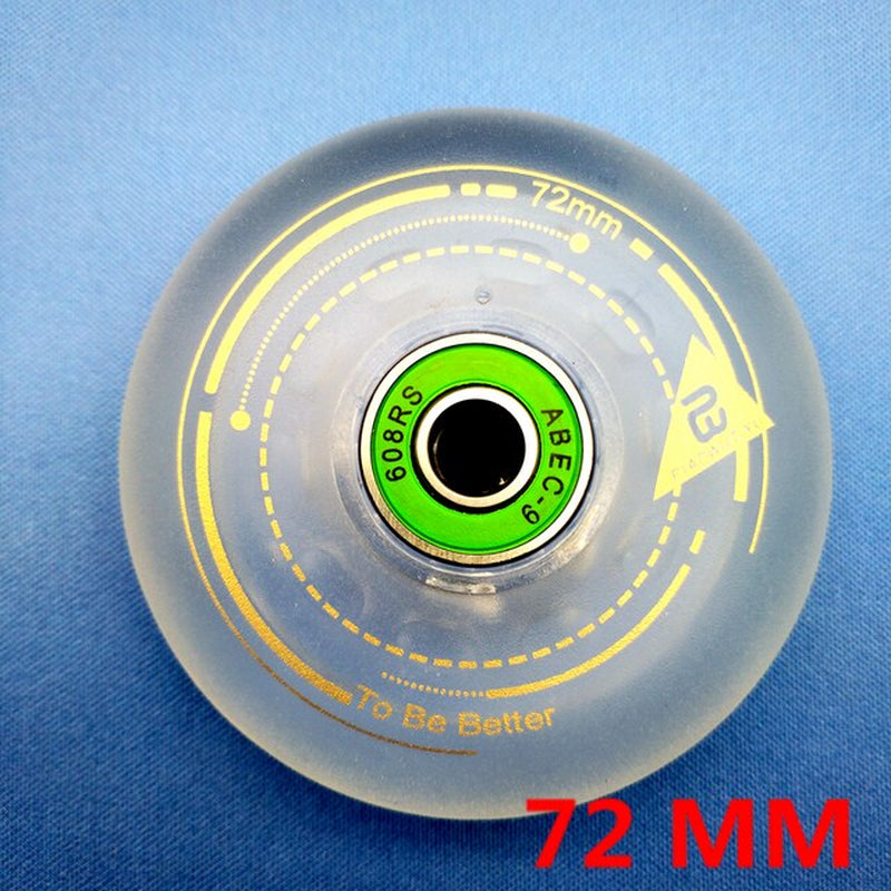 Free Shipping Roller Skate Wheel Inline Wheel Anti-Friction 90A Braking Wheel Fsk Transparent Material