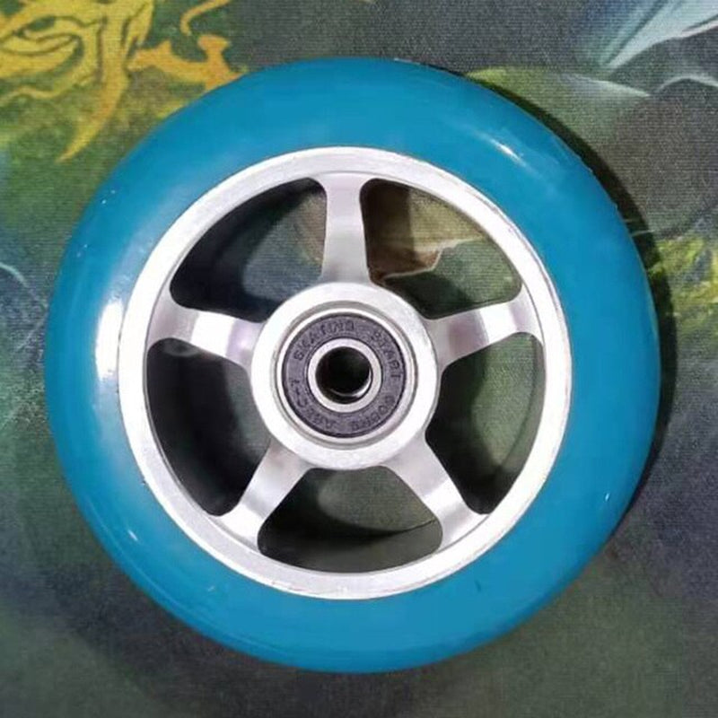 100Mm Scooter Wheels Skateboard Wheelchair Wheel Aluminium Alloy Steel Hub 2 Pieces 88A High Elasticity Precision Speed Skating
