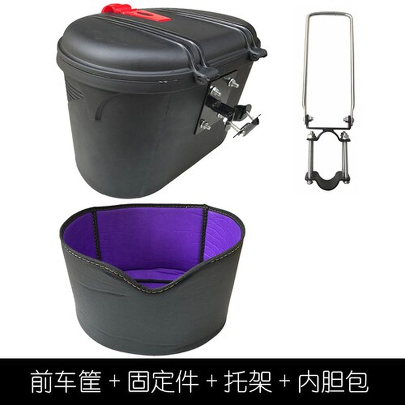 Electric Scooter Front Basket Rear Basket Foldable Electric Scooter Rear Waterproof Plastic Basket Storage Basket
