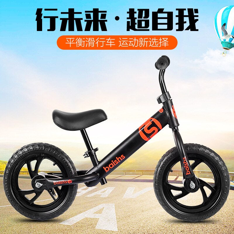 Children'S Balance Scooter 2 to 6-Year-Old Children'S Scooter 12 Inch Non-Pedal Sliding Bike for Kids 12 Inch Kid Bike