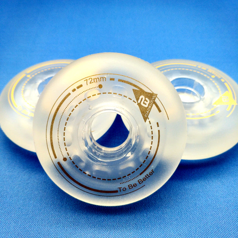 Free Shipping Roller Skate Wheel Inline Wheel Anti-Friction 90A Braking Wheel Fsk Transparent Material