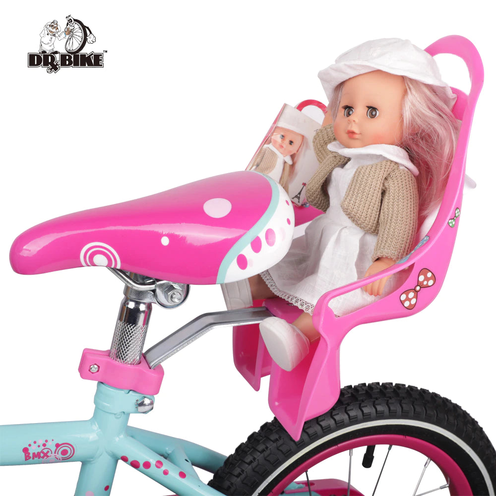 Drbike Kids Bike Seat Post Doll Seat with Holder for Kid Bike with Decorate Yourself Stickers