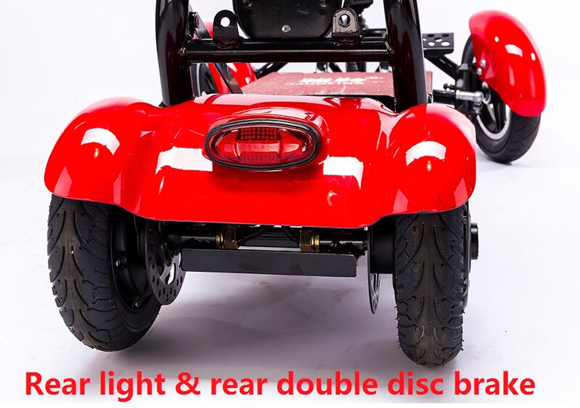 Factory Offer CE Certified Electric Folding Quad Vehicle Scooter Well Appointed Stable Suitable for Kids, Adults and the Elderly