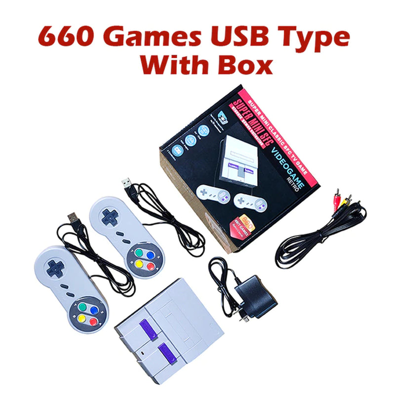 Retro Super Classic Game Mini TV 8 Bit Family TV Video Game Console Built-In 660 Games Handheld Gaming Player Boy Birthday Gift