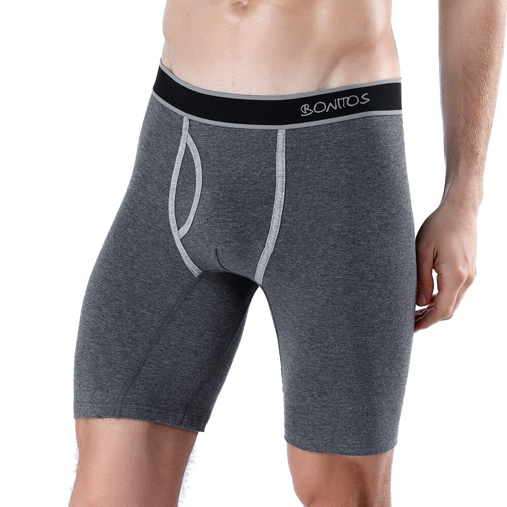 Comfortable Natural Cotton Long Boxer Shorts