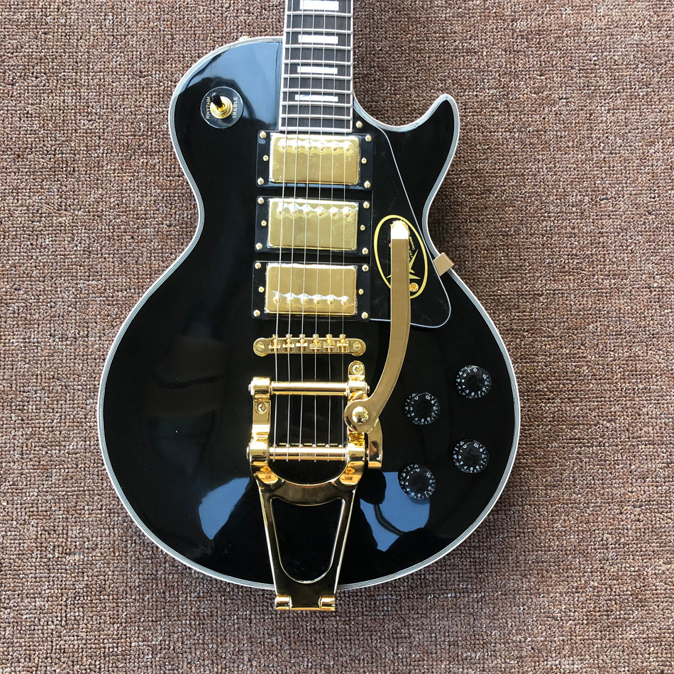 Hot Sale Electric Guitar,Rosewood Fingerboard,White Binding,Gold Hardware,Bigsby Tremolo,High Quality ,Free Shipping