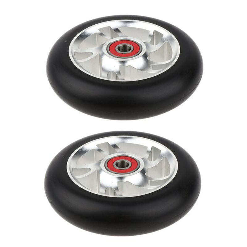 2Pcs/Set Aluminum Alloy 100Mm Pro Stunt Scooter Wheels with Bearing Kick Scooters Scooter Parts Wheels Replacements Accessories