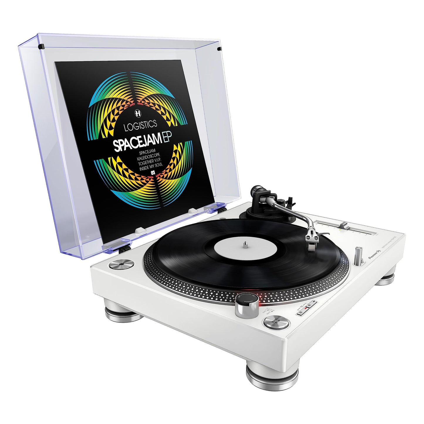 Pioneer DJ PLX-500-W Direct Drive DJ Turntable, White