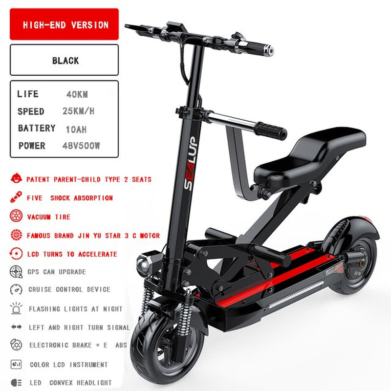 2022 Folding Parent-Child Electric Scooter for Work Scooter Lithium Battery Large Capacity Long Endurance Electric Scooter