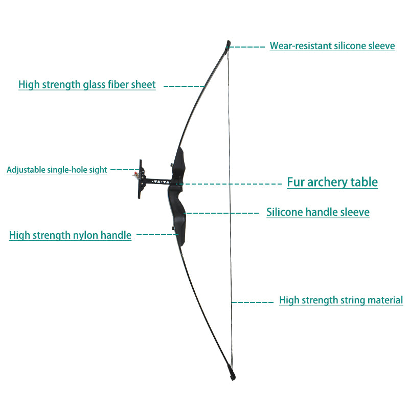 Archery M99 Straight Draw Bow With Reverse Curved Sight Bow and Arrow Set