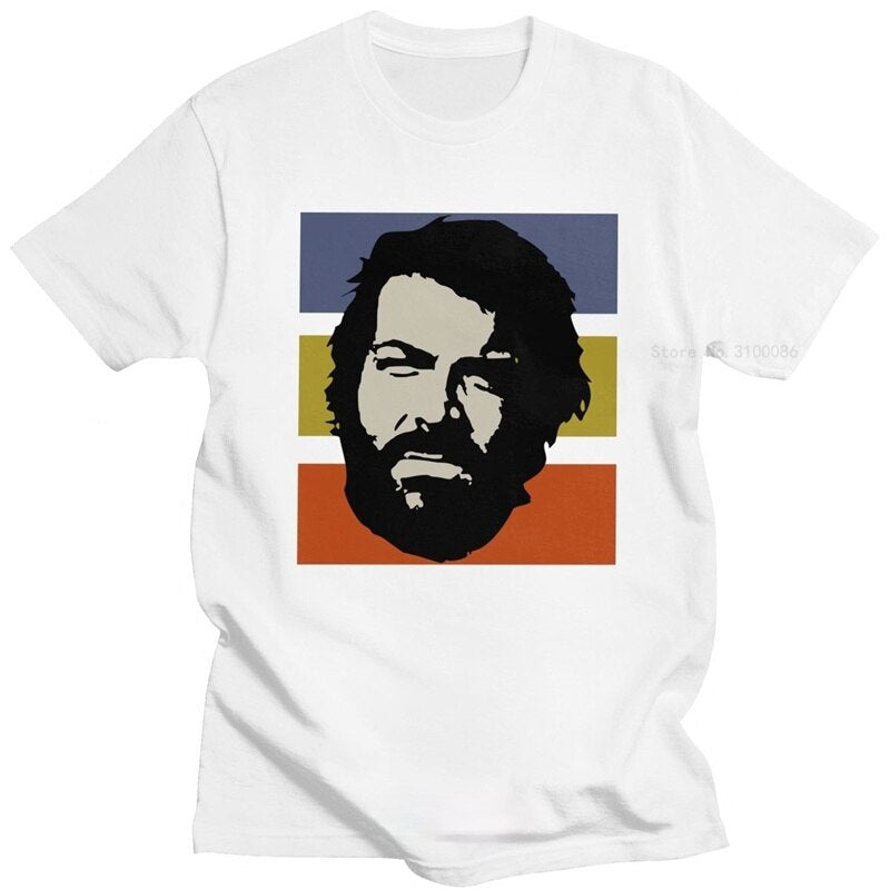 Classic Vintage Bud Spencer Short Sleeves Leisure O-Neck 80'S Terence Hill T-Shirt Merchandise Unisex Tee