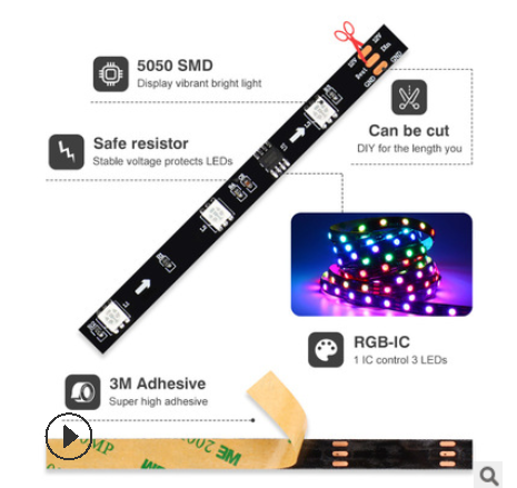 Bluetooth WS2811 Addressable RGB Strip Led Lights