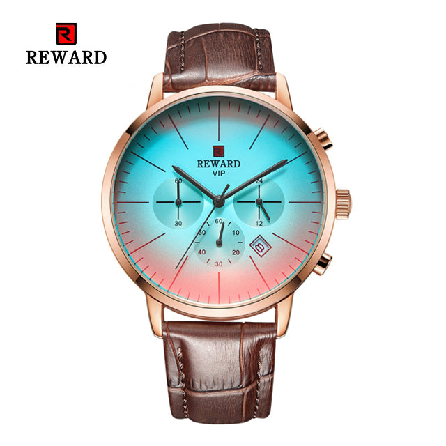 Color Bright Glass Watch Men Top Luxury Brand Chronograph