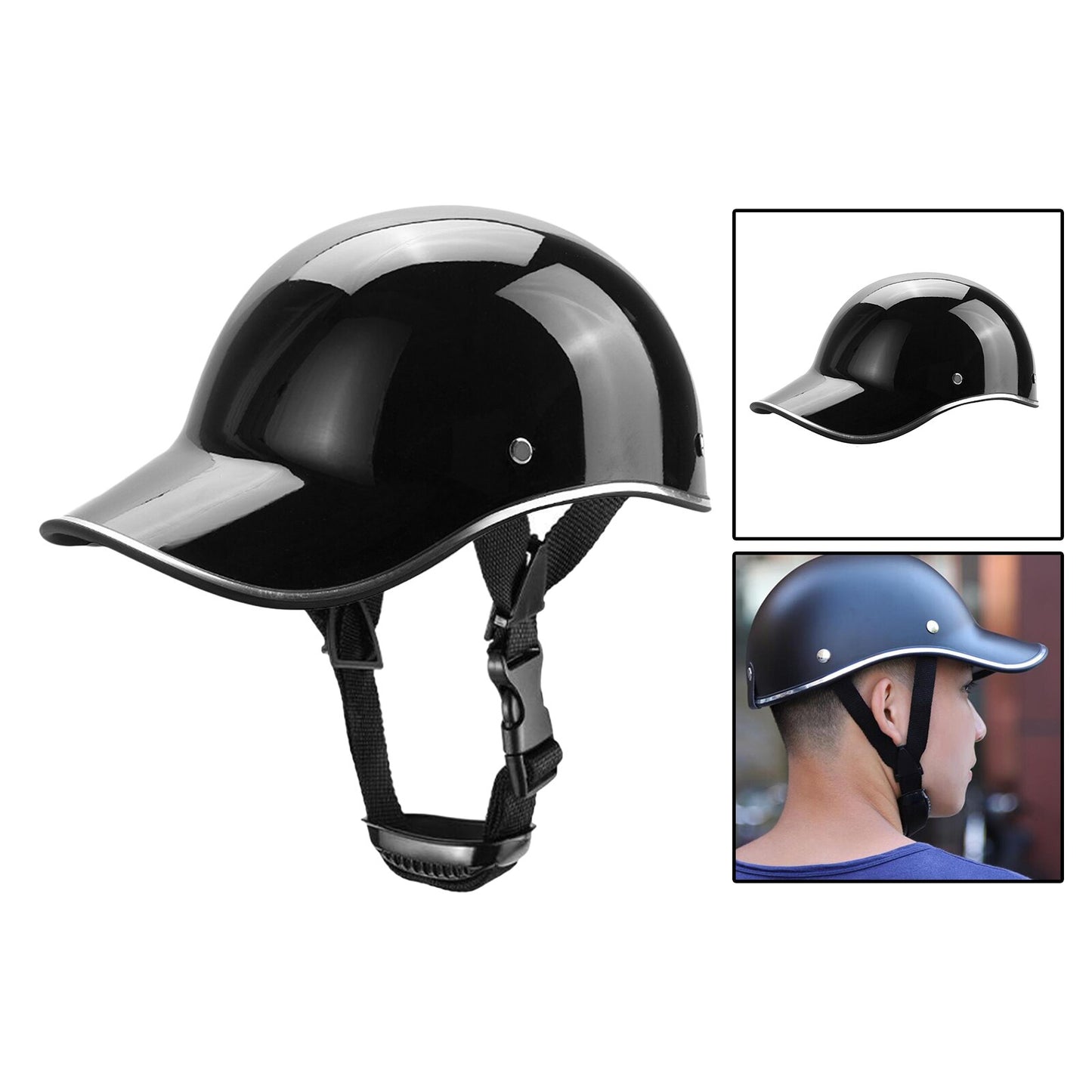 Adult Road Bike Helmet with Visor Safety Cycling Adjustable for Scooter