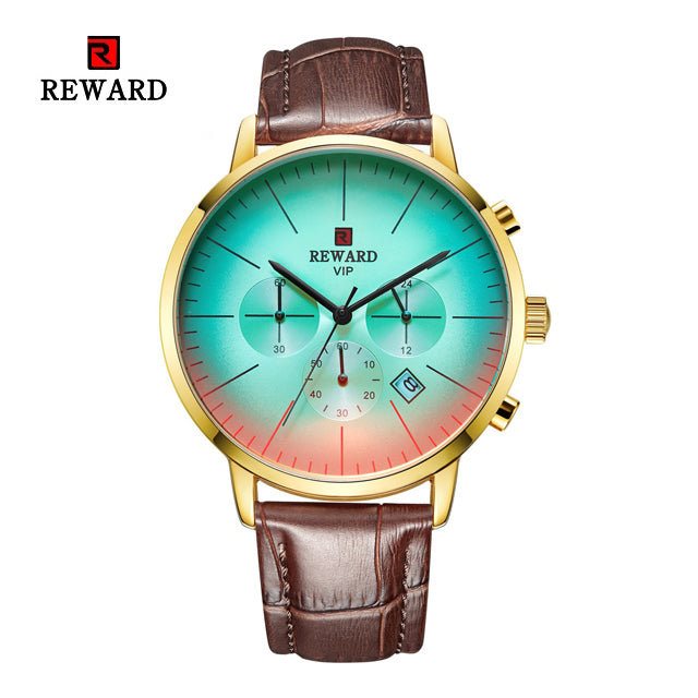 Color Bright Glass Watch Men Top Luxury Brand Chronograph