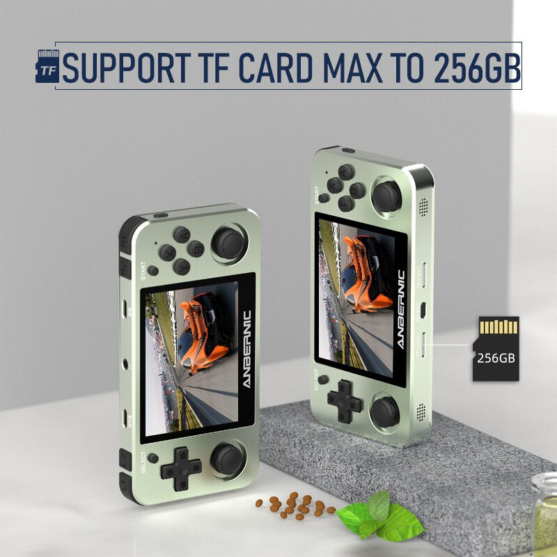 ANBERNIC 3.5 Inch IPS RG351MP Handheld Video Game Console for PS1 N64 PSP GBA FC Retro Games Player Metal Pocket Consoles Box