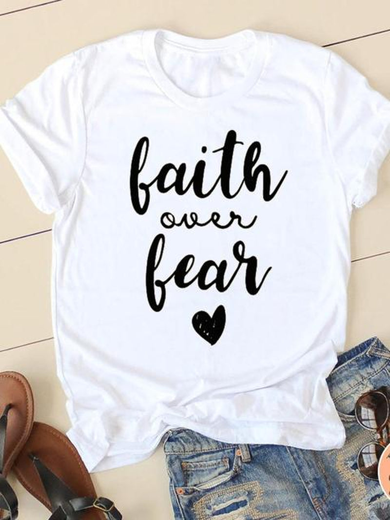 Clothing Summer Letter Printing 2022 Short Sleeve Ladies Casual Women Fashion Graphic Tee T-Shirts Female T Shirt Clothes