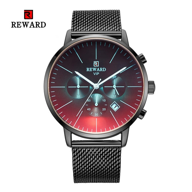 Color Bright Glass Watch Men Top Luxury Brand Chronograph