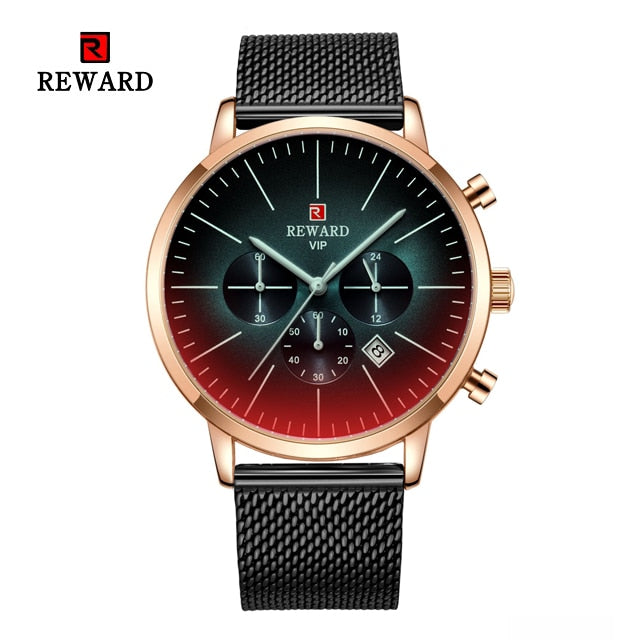 Color Bright Glass Watch Men Top Luxury Brand Chronograph