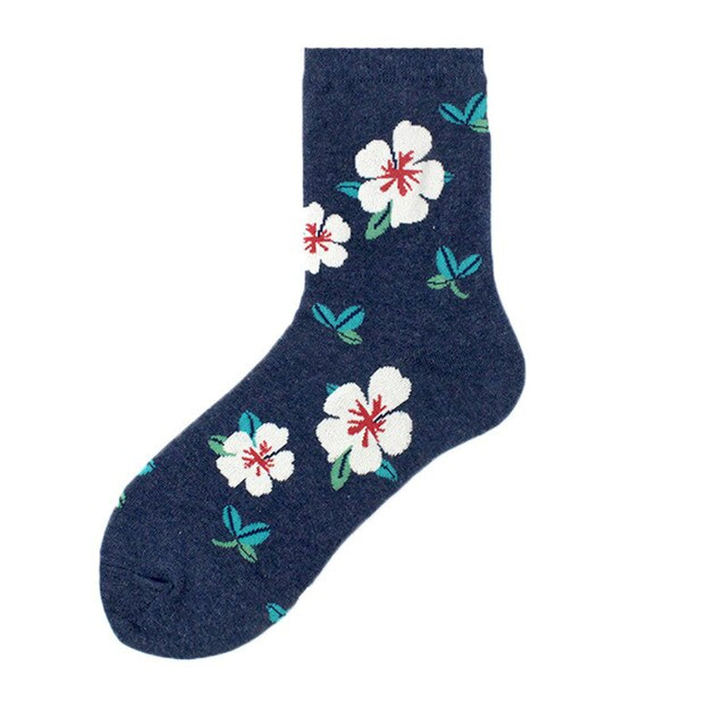 Plant Wind Dandelion Sunflower Flower Cotton Socks Creative Rose Skate Casual Women Streetwear Funny Kawaii Short Happy Socks