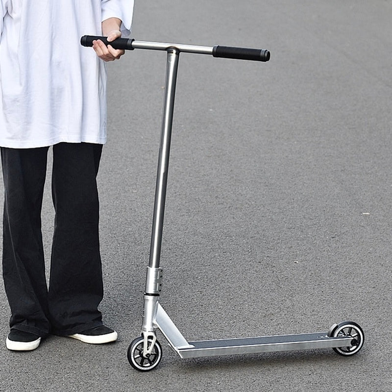 Extreme Sport Stunt Trick Pro Scooters for Adults Assembling Aluminum Competitive for Professional Beginners Black/Silver