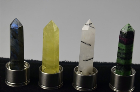 Natural Quartz Gemstone Glass Water Bottle