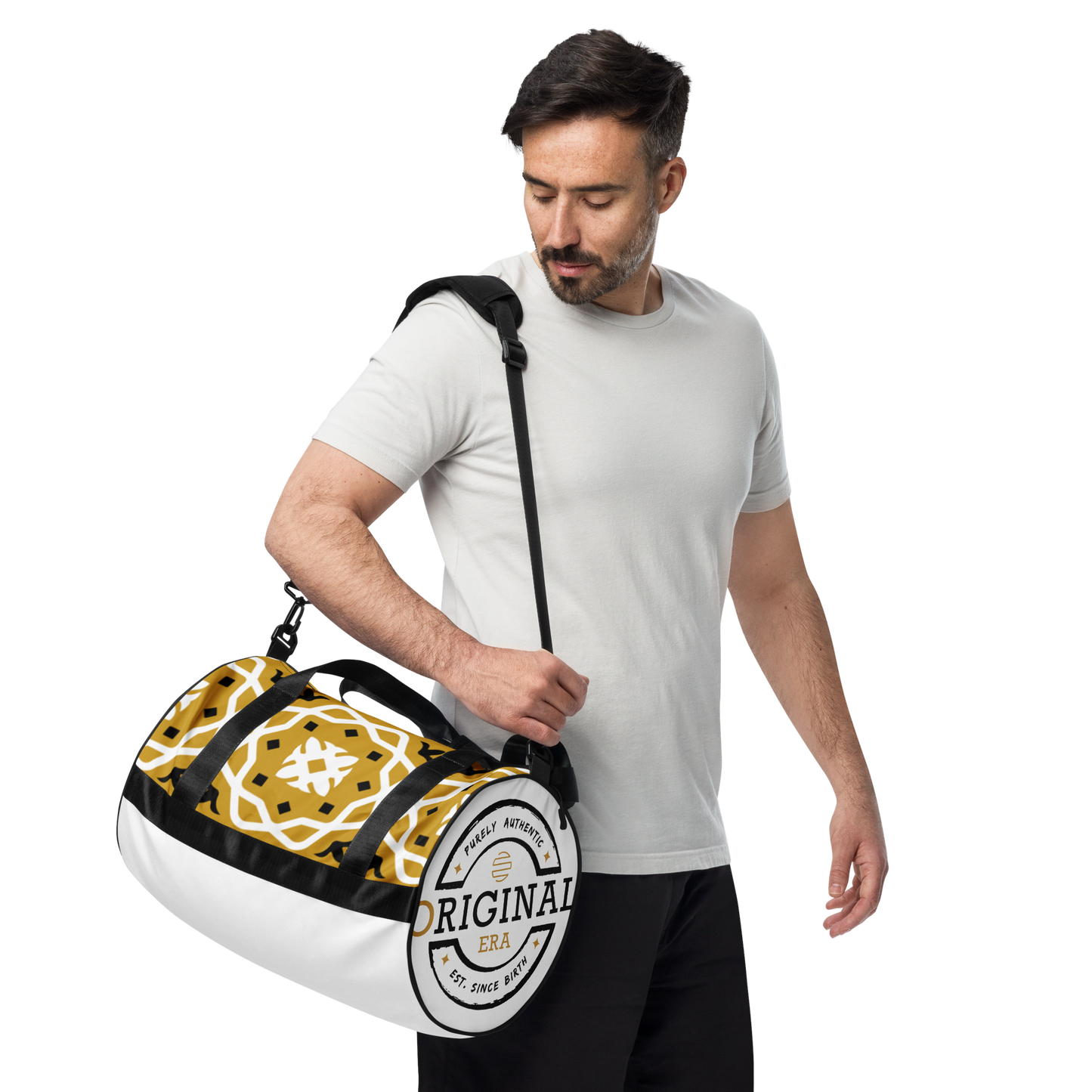 Original Era Accent Gold Pattern Gym bag