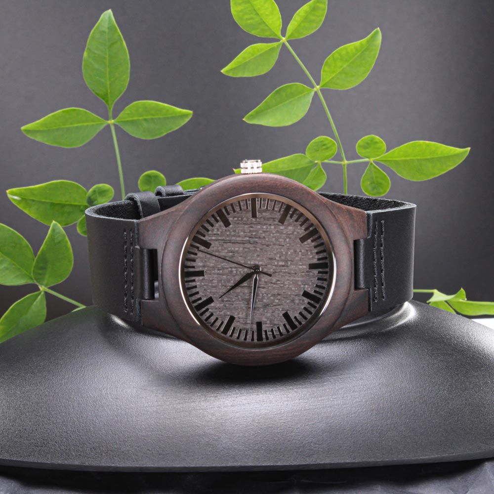 Original Era Wood Engraved Watch
