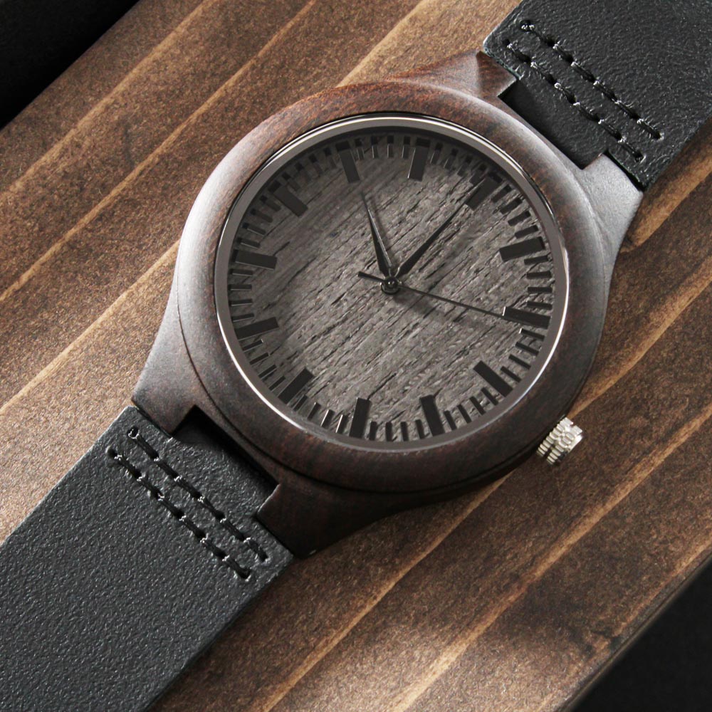 Original Era Wood Engraved Watch
