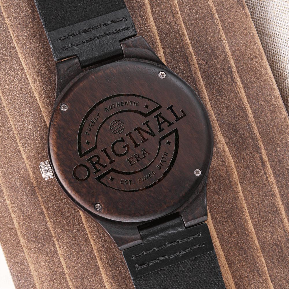 Original Era Wood Engraved Watch