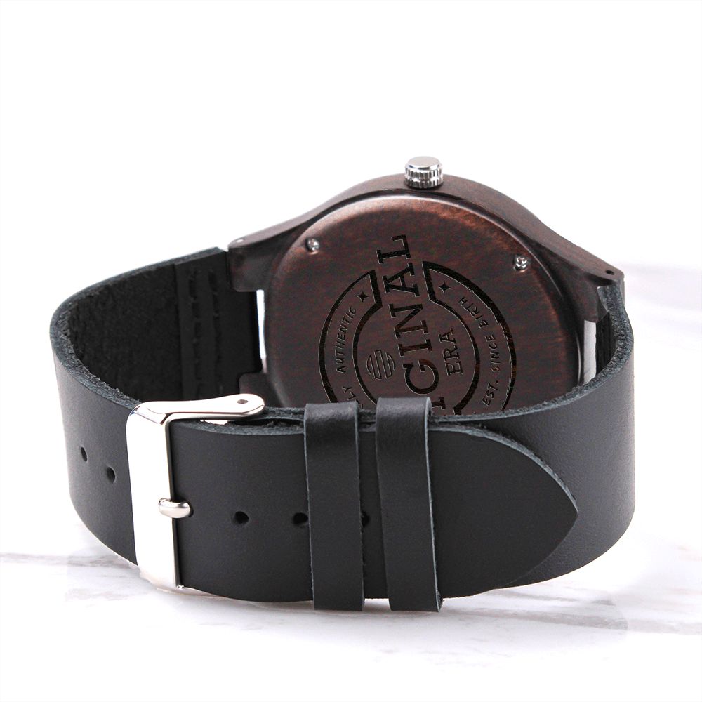 Original Era Wood Engraved Watch