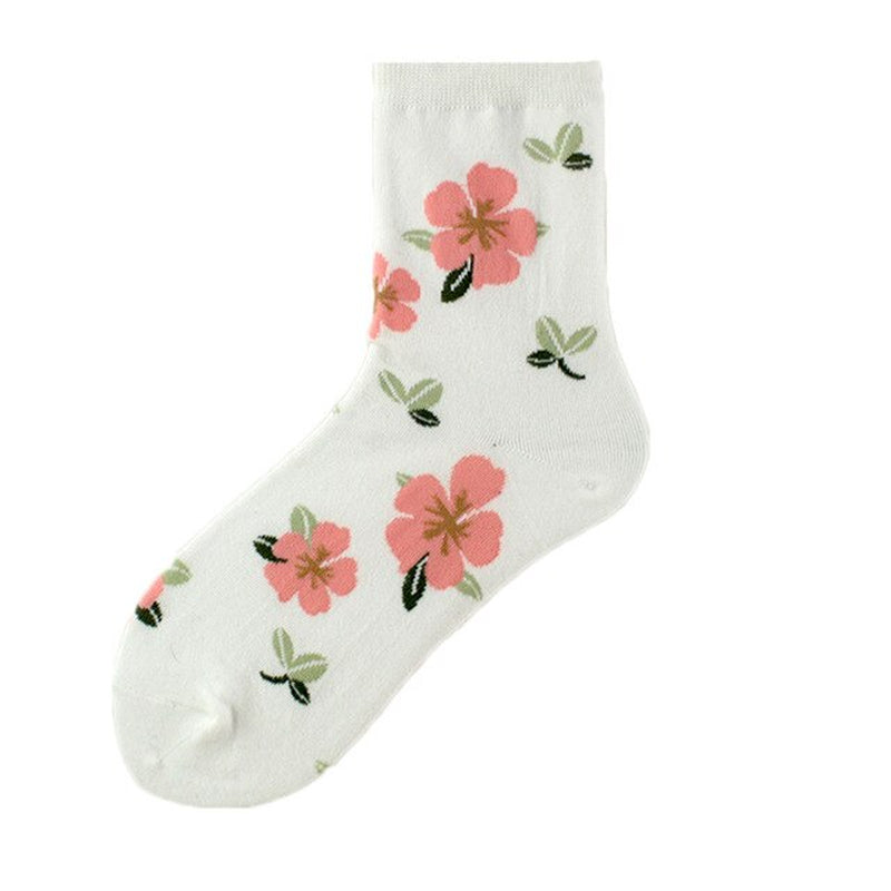 Plant Wind Dandelion Sunflower Flower Cotton Socks Creative Rose Skate Casual Women Streetwear Funny Kawaii Short Happy Socks