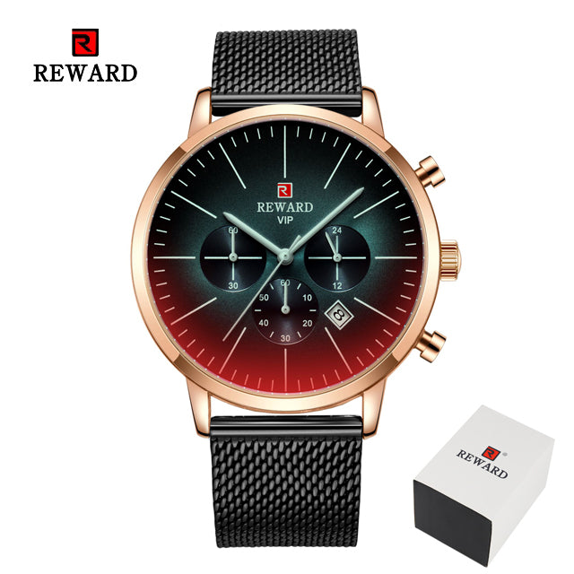 Color Bright Glass Watch Men Top Luxury Brand Chronograph