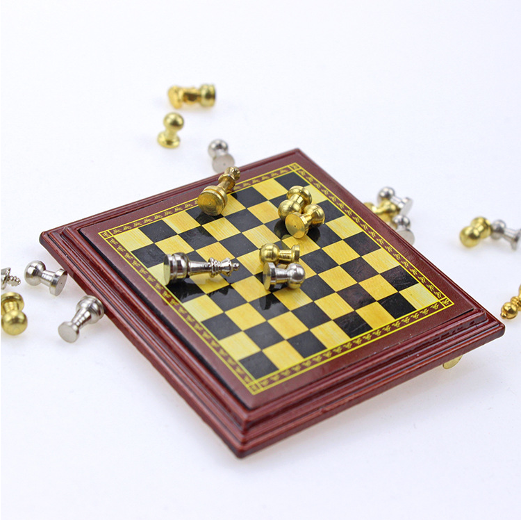 1/6 1/12 Doll House Simulation Miniature Mini Chess Toy King Model Decor