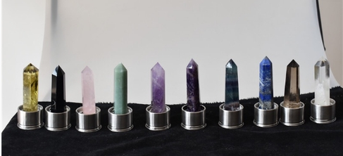 Natural Quartz Gemstone Glass Water Bottle
