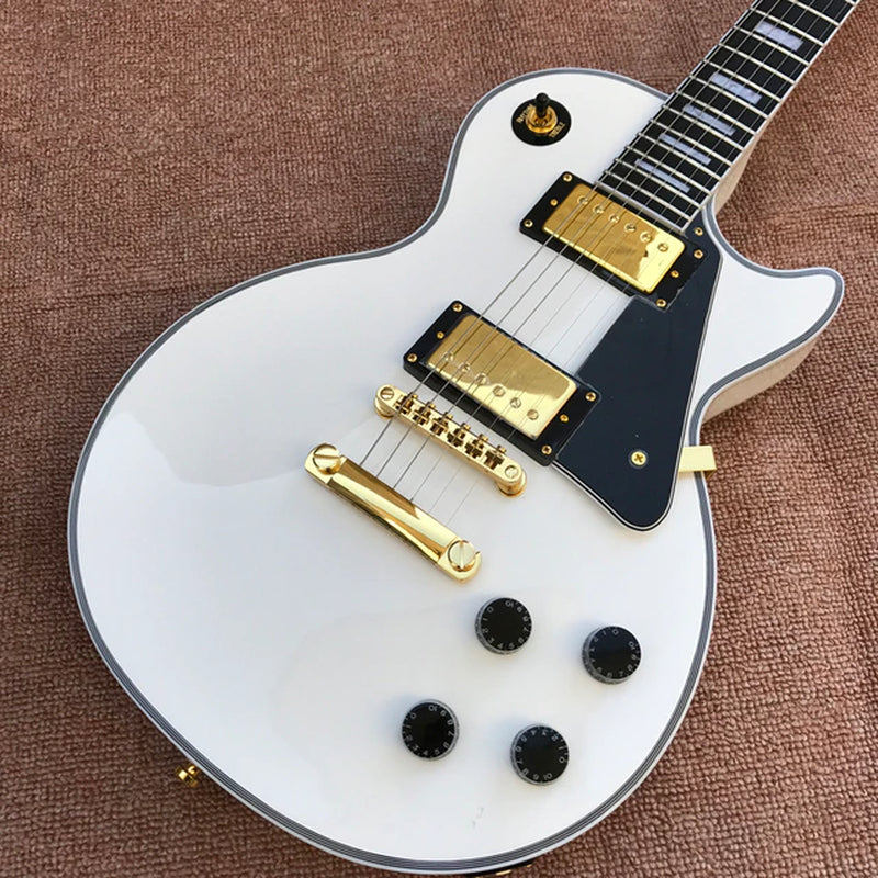 Electric Guitar, Ebony Fingerboard, Frets Binding, Gold Hardware, Black Beauty, Free Delivery
