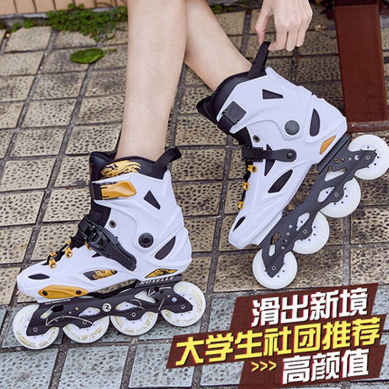 Roller Skates Adult Male and Female College Students Beginners Inline Roller Skates Adult Fancy Shoes Roller Skates Skates