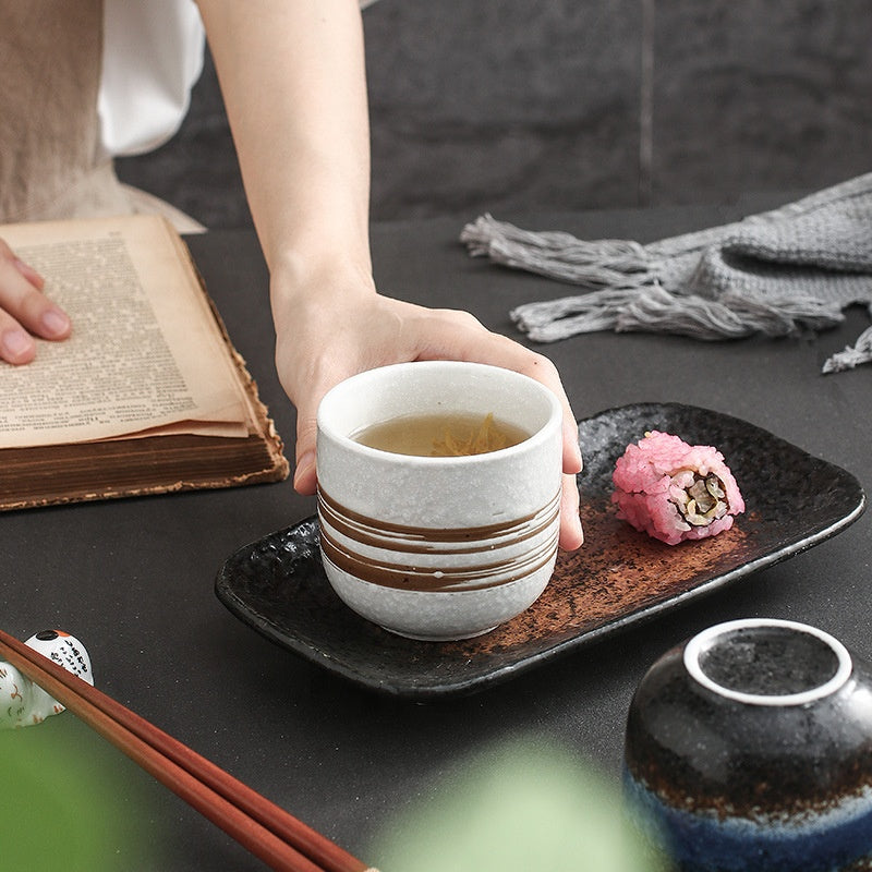 Japanese Style Pottery Clay Tea Cups
